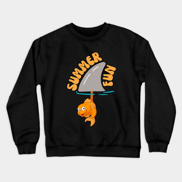 Summer Fun Gold Fish Crewneck Sweatshirt by FullOnNostalgia